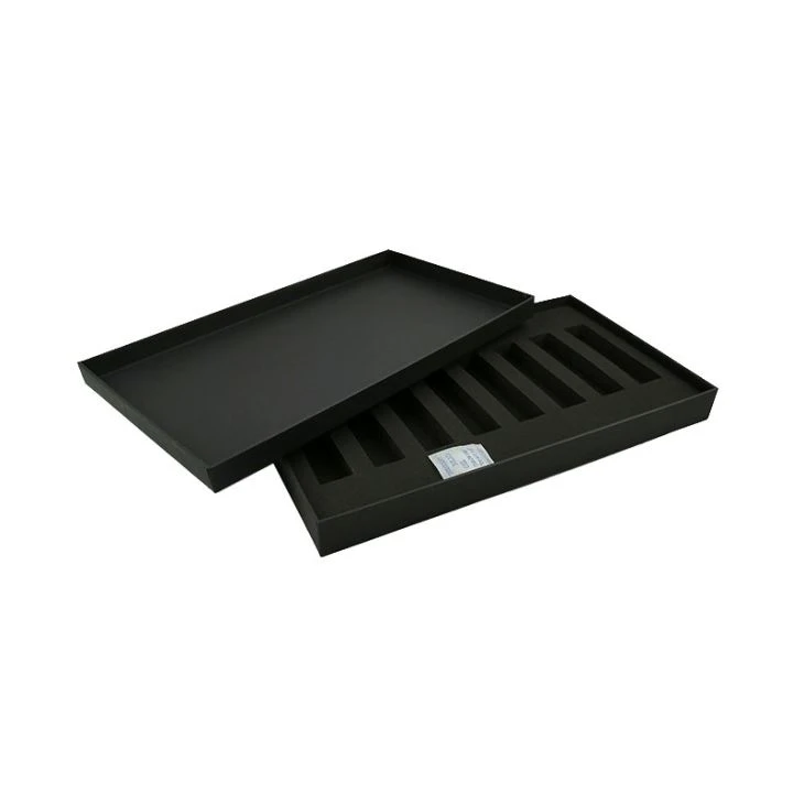 Gift Box With Lid Matte Black Cardboard Box